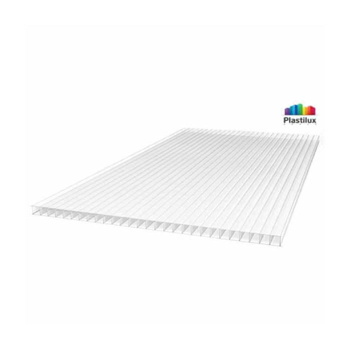 Сотовый поликарбонат 10 мм ROYALPLAST 2-UV премиум прозрачный 2100х6000 мм